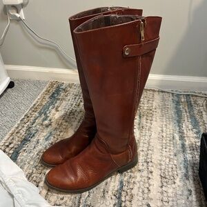 Giusto Womens Size 8 Brown Leather Riding Boot